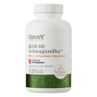 Ashwagandha KSM-66 + Svartpeppar 120-kapslar