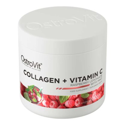 Kollagen + C-vitamin Pulver Hallon Mint